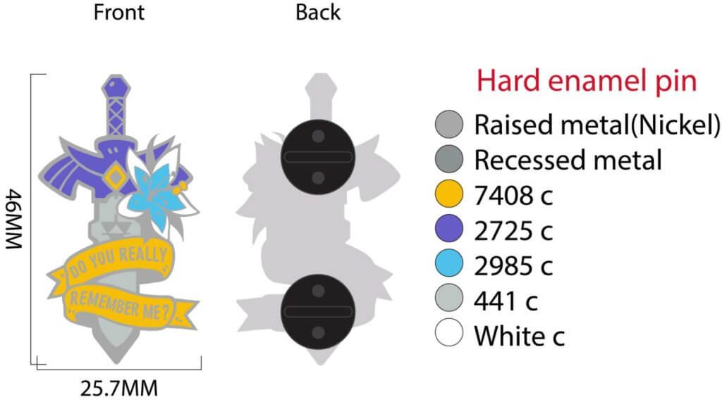 lapel pin artwork in enamel pin manufacturer