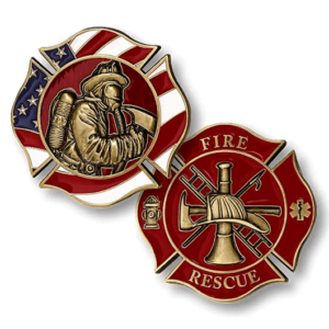 Custom Firefighter Challenge Coins No Minimum