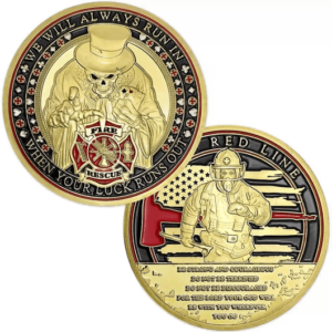 Custom Firefighter Challenge Coins No Minimum