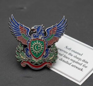 Soft enamel preserves the sharp, thin metal lines required for highly detailed artwork.