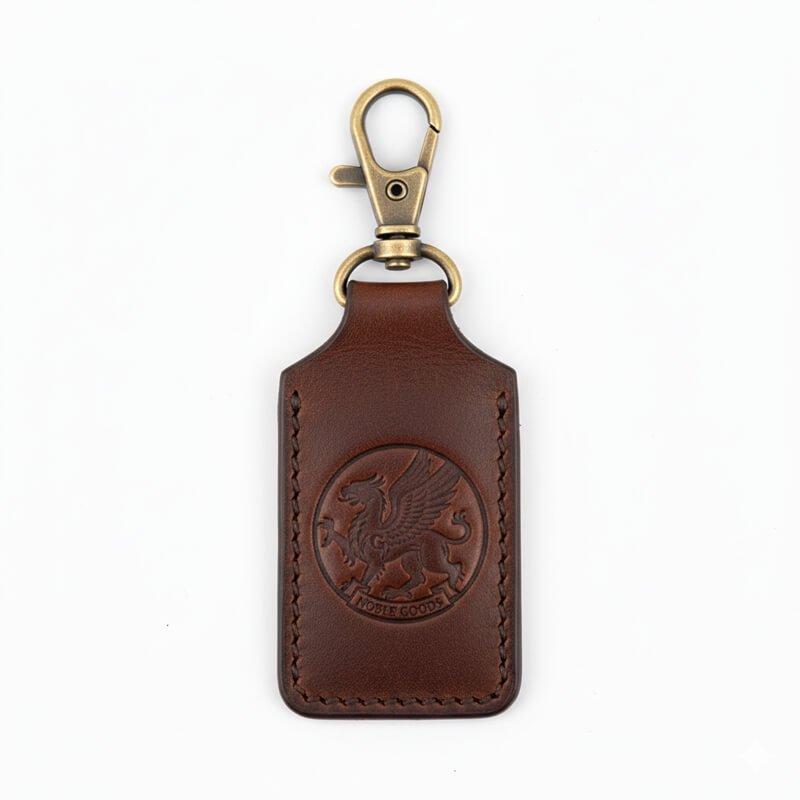 custom leather keychain